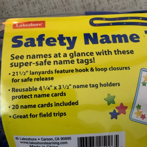 Lakeshore Other Lakeshore Safety Name Tags With Lanyards Poshmark